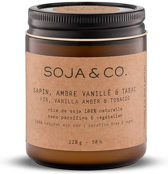 Soja & Co_Bougie Sapin, ambre vanillé & tabac