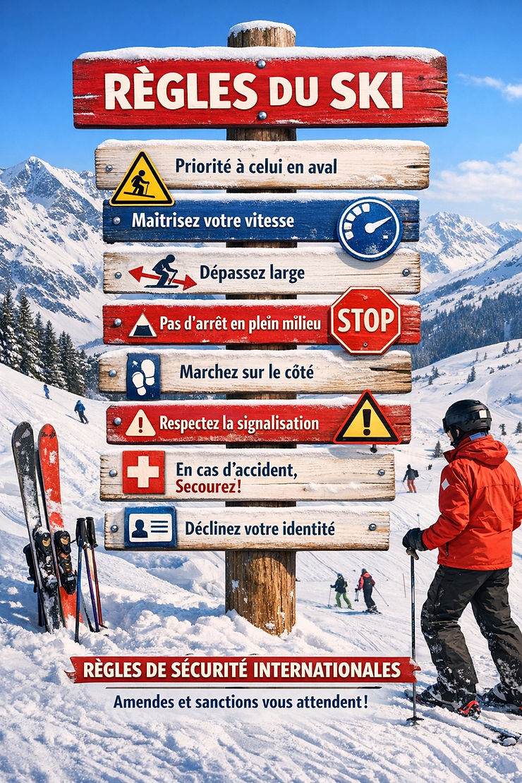 LES RÈGLES DU SKI (pas facultatif!)