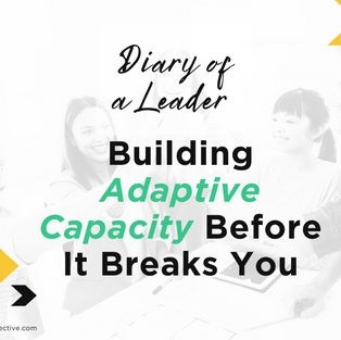 Diary of a Leader: Building Adaptive Capacity Before It Breaks You