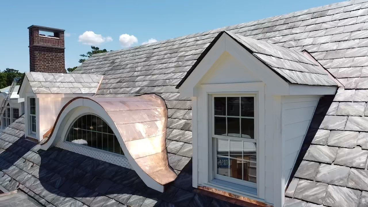 York, PA slate and copper roof by Triple R Roofing