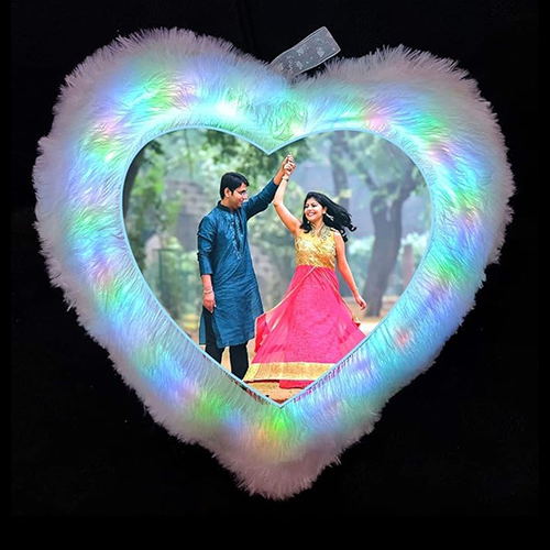 Personalized LED Heart Pillow