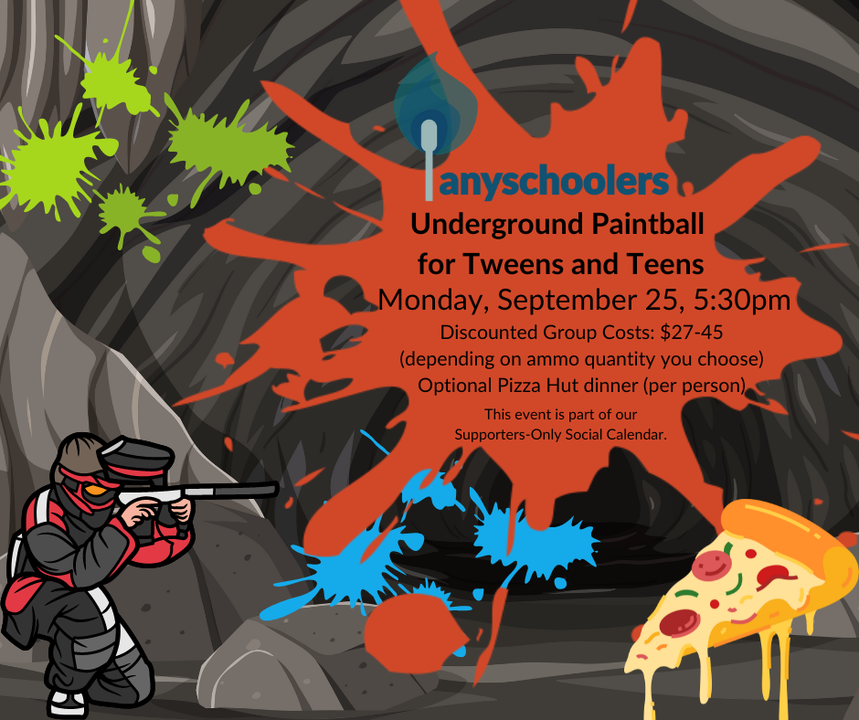 MONDAY Tweens and Teens Paintball in Caves (10+ years) AnySchoolers