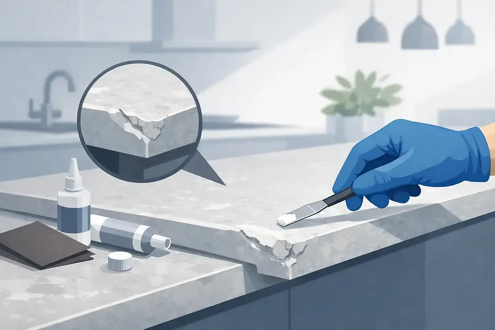 How to Fix a Chipped Stone Benchtop Properly