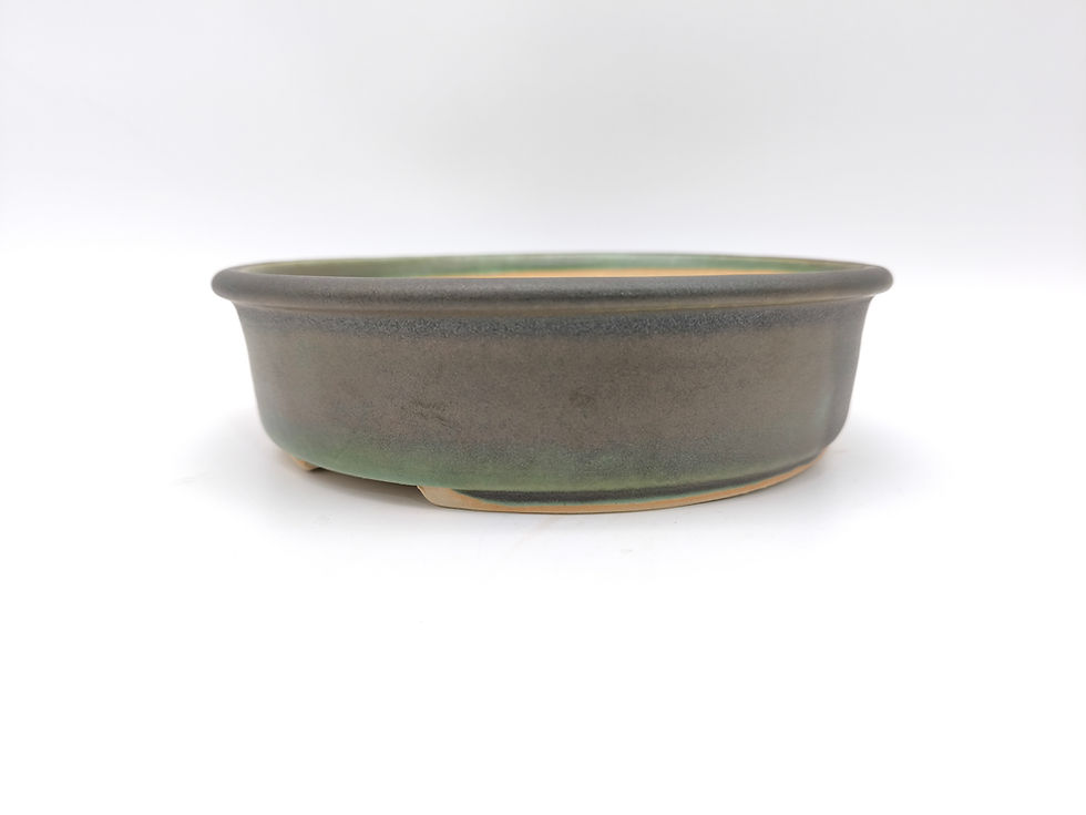 Kai Sperling Bonsaischale, rund (Außenmaße: 20,5 x 20,5 x 5,5 cm), grün