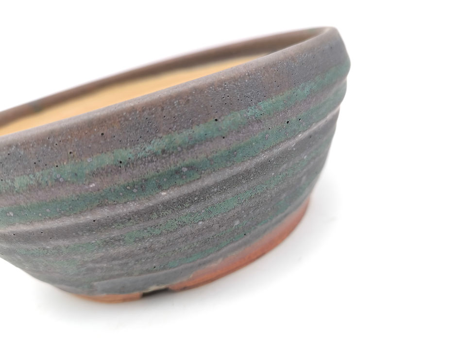 Kai Sperling Bonsaischale, rund (Außenmaße: 19,5 x 19,5 x 7,5 cm), dunkelgrau