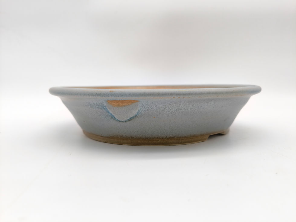 Kai Sperling Bonsaischale, rund (Außenmaße: 25 x 25 x 5,5 cm), hellblau