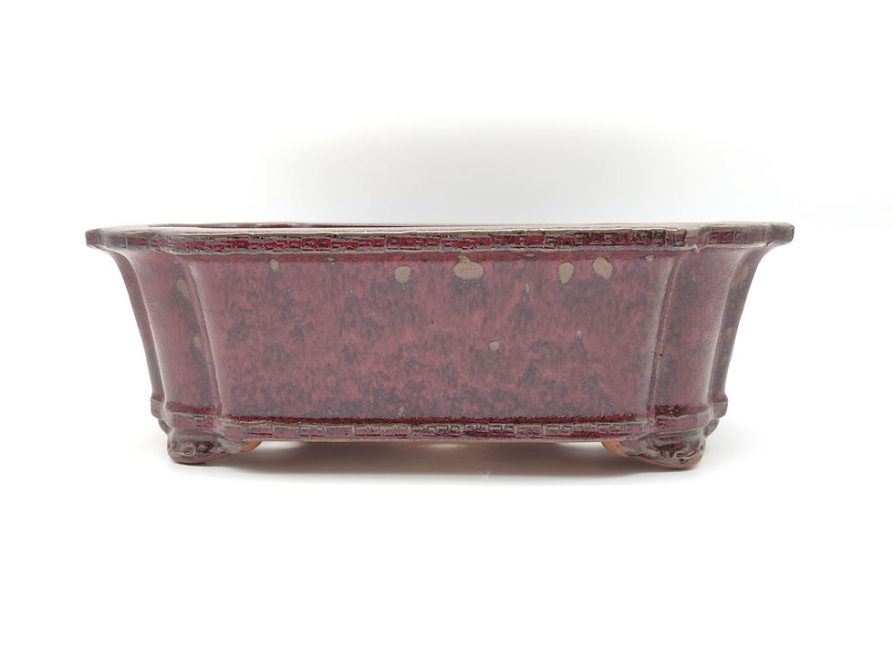 Miniaturbild: Bonsaischale, eckig, (Außenmaße: 36,5 x 28 x 12 cm), rot