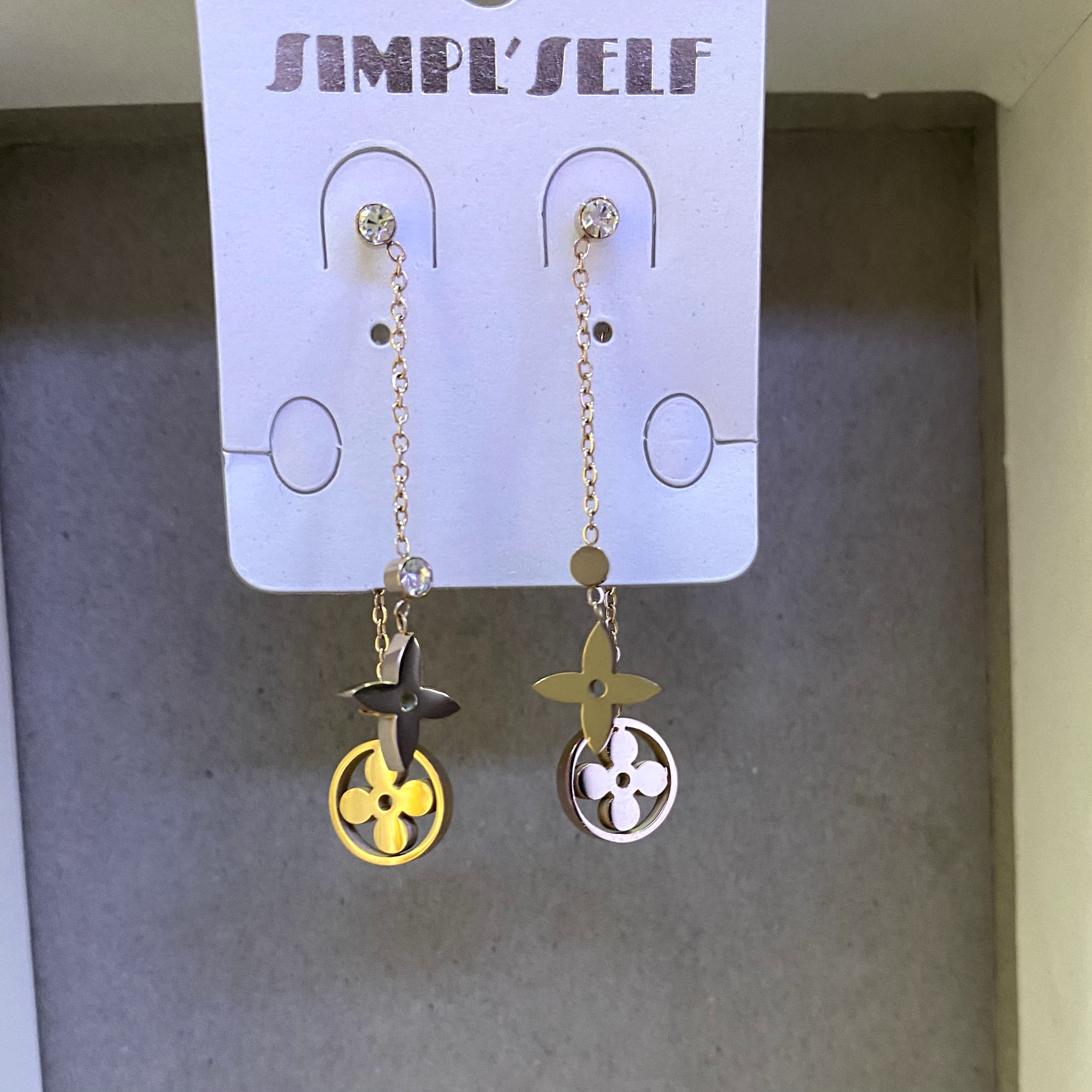 Four-Leaf Clover Drop Earrings