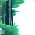 Illustrated Forest Background