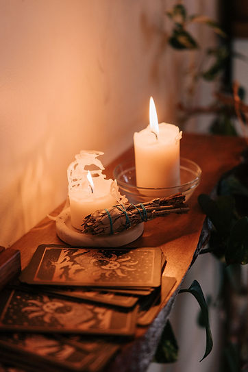 Candles and sage being burned on a sacred sunday at Gnarabup Yoga Studio