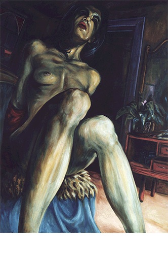 Femme au gant rouge