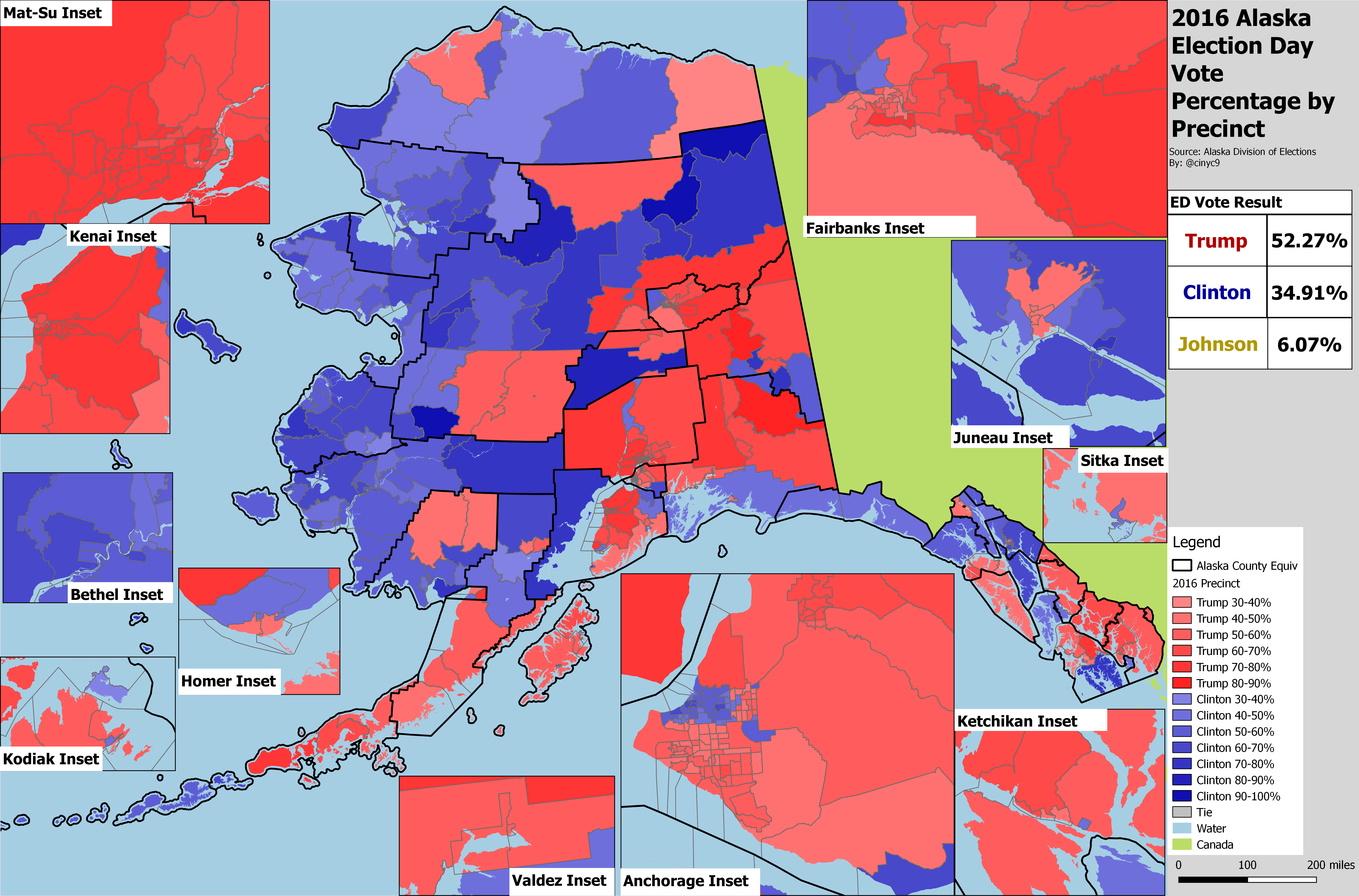 Alaska Presidential Results by Precinct