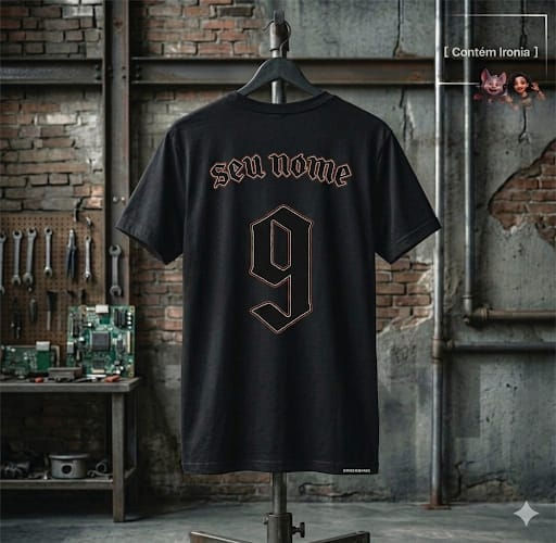 Miniatura: Camisa Personalizada Futebol+Rock estampa frente e verso