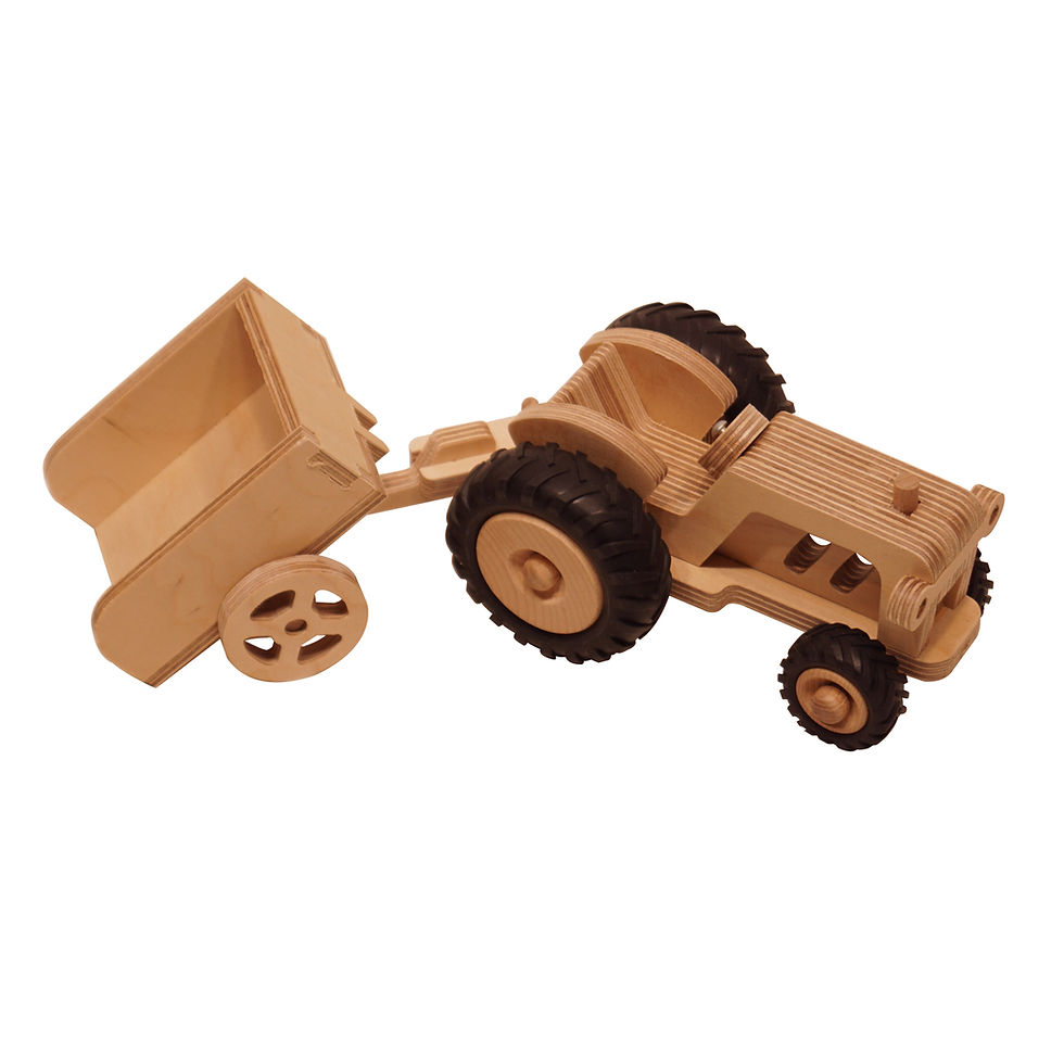 Miniature : tracteur atelage bois DIY ferme creative , education  jouetbois  manufactureenfamille , madeinfrance