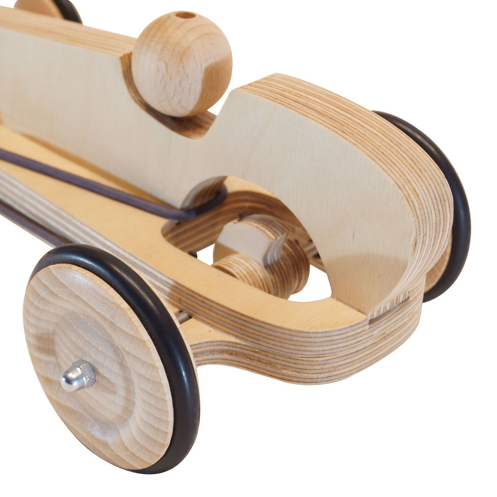 Miniature : voiture élastique bois design retro DIY creative education propulsion jouetbois manufactureenfamille madeinfrance