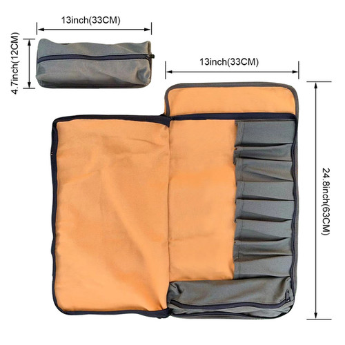 The Pack Mule Double-sided Tool Roll Bag Bundle with Ember Pro Pouch