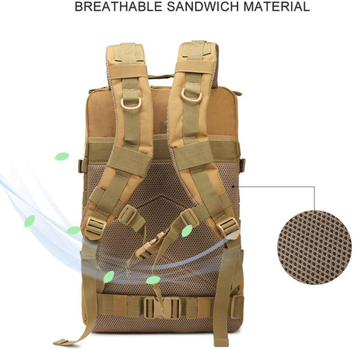ROARING FIRE 45L Tactical Backpack - Molle System, Expandable, Hydration Compatible - Perfect For Hiking, 3-Day Bug Out Bag, & Outdoor Adventures - View #9