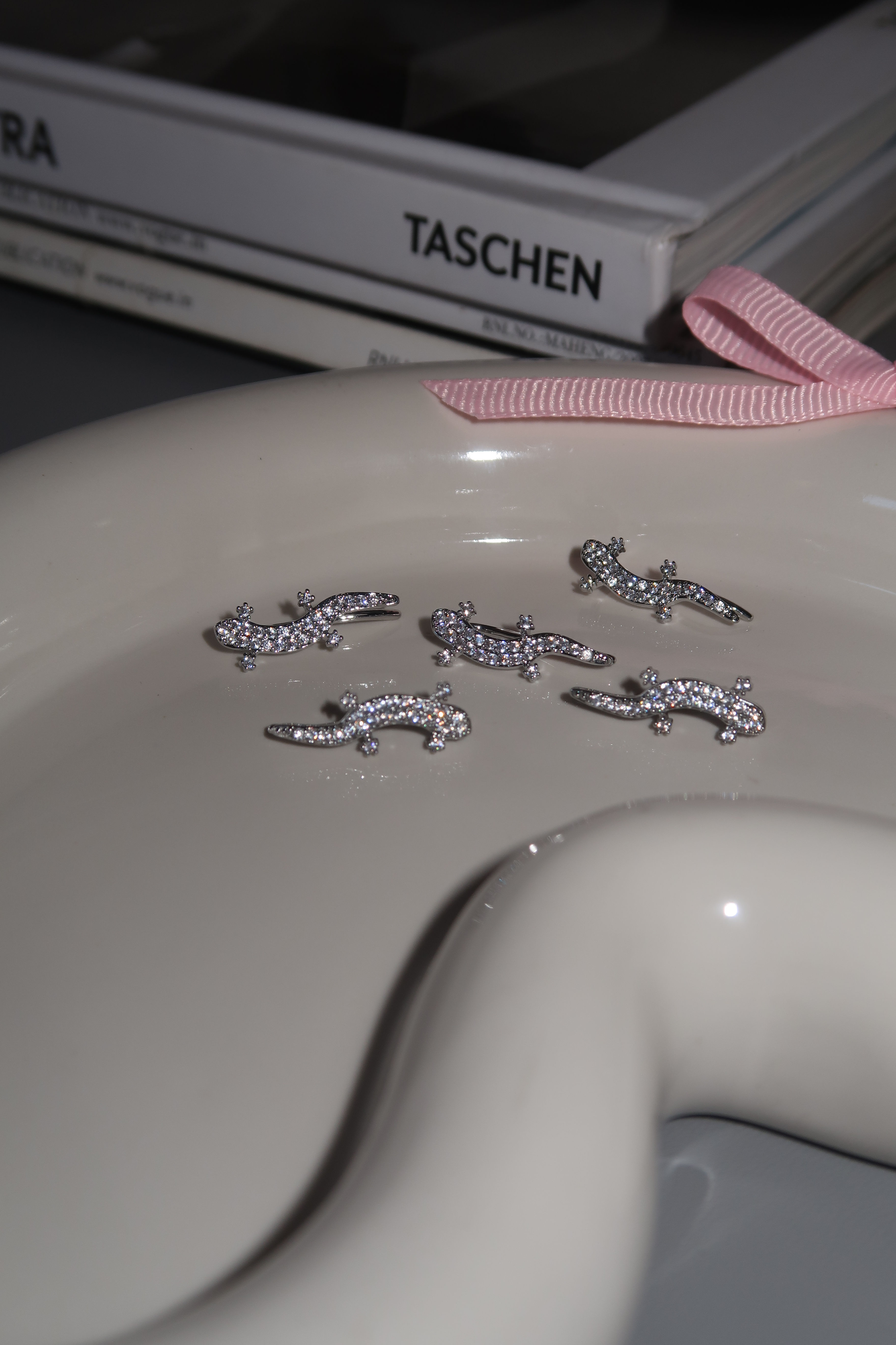 Pavé double piercings clip on (single piece)