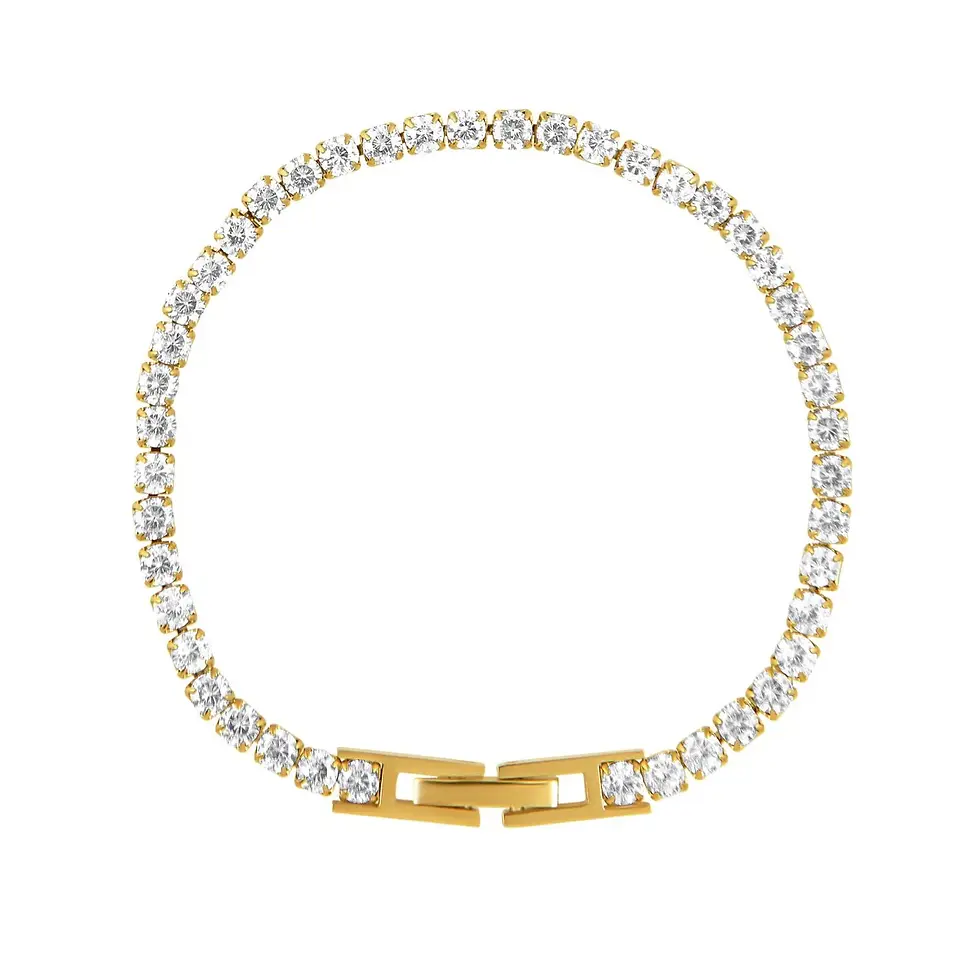 Thumbnail: Tennis bracelet without extension 
