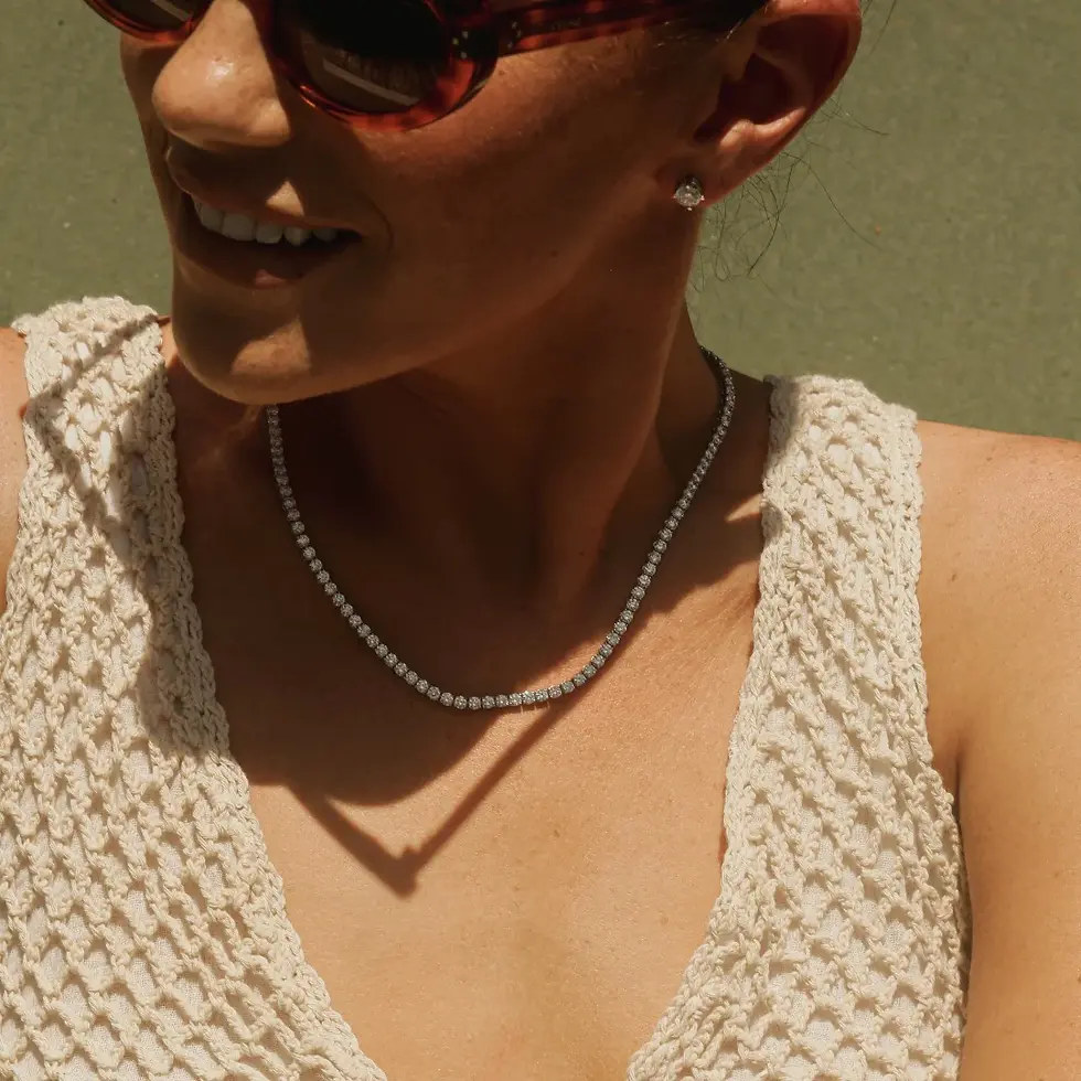 Thumbnail: Icy tennis necklace 