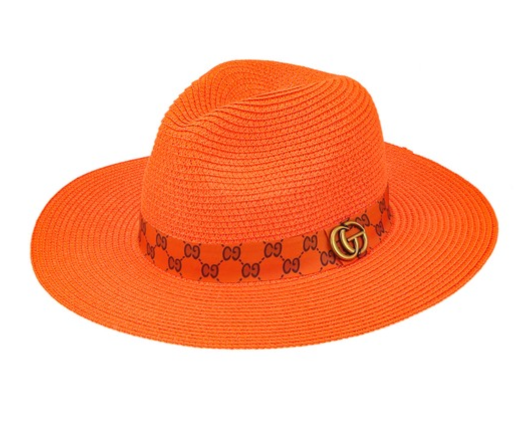 STRAW FEDORA RIBBON HAT ASST COLORS CH5210