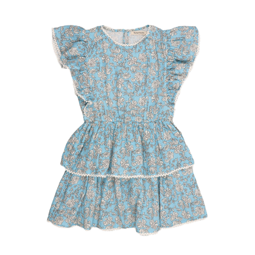 THE NEW SOCIETY MELINA DRESS PEONY POWDER BLUE