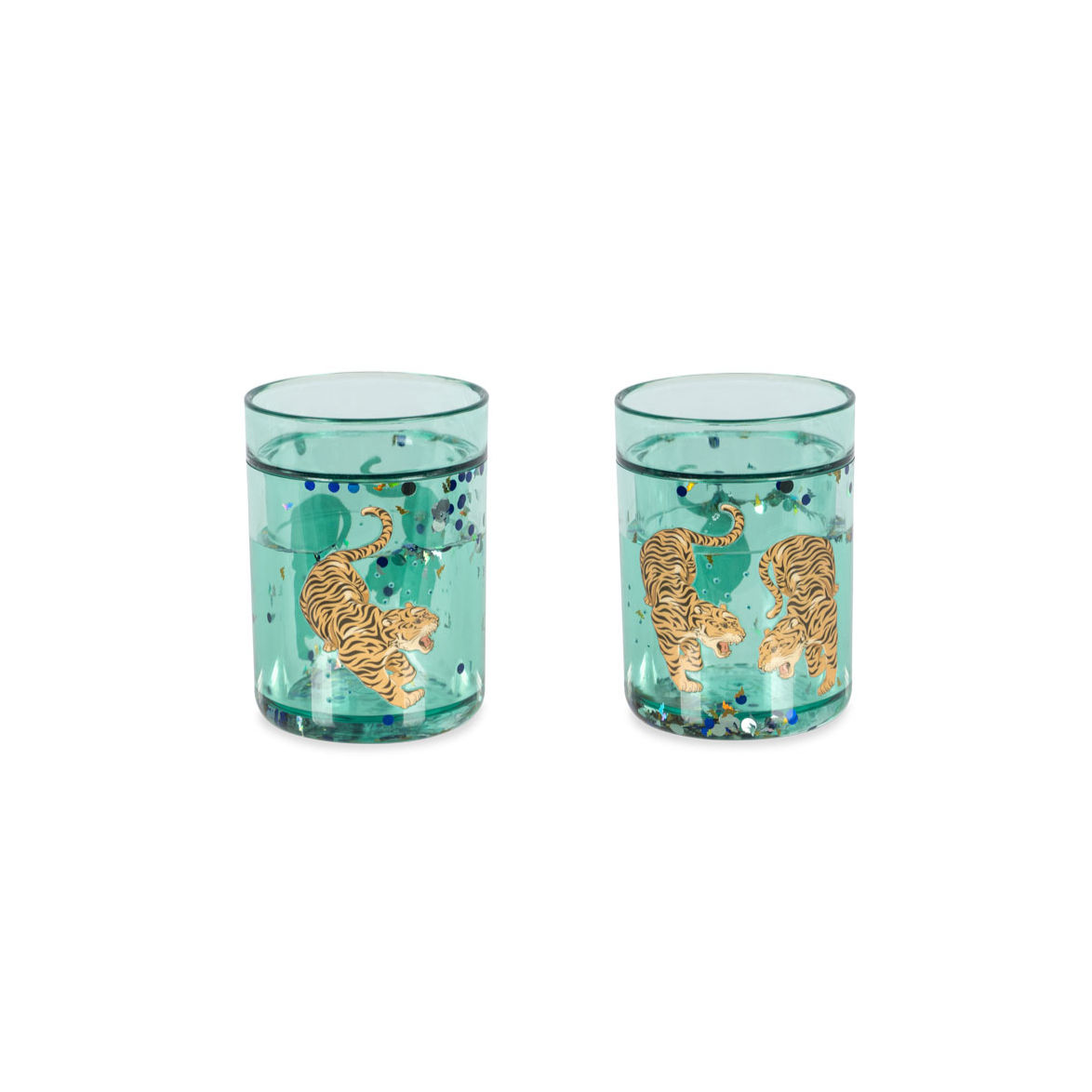 KONGES SLØJD 2 PACK GLITTER CUPS TIGER RUGGITO