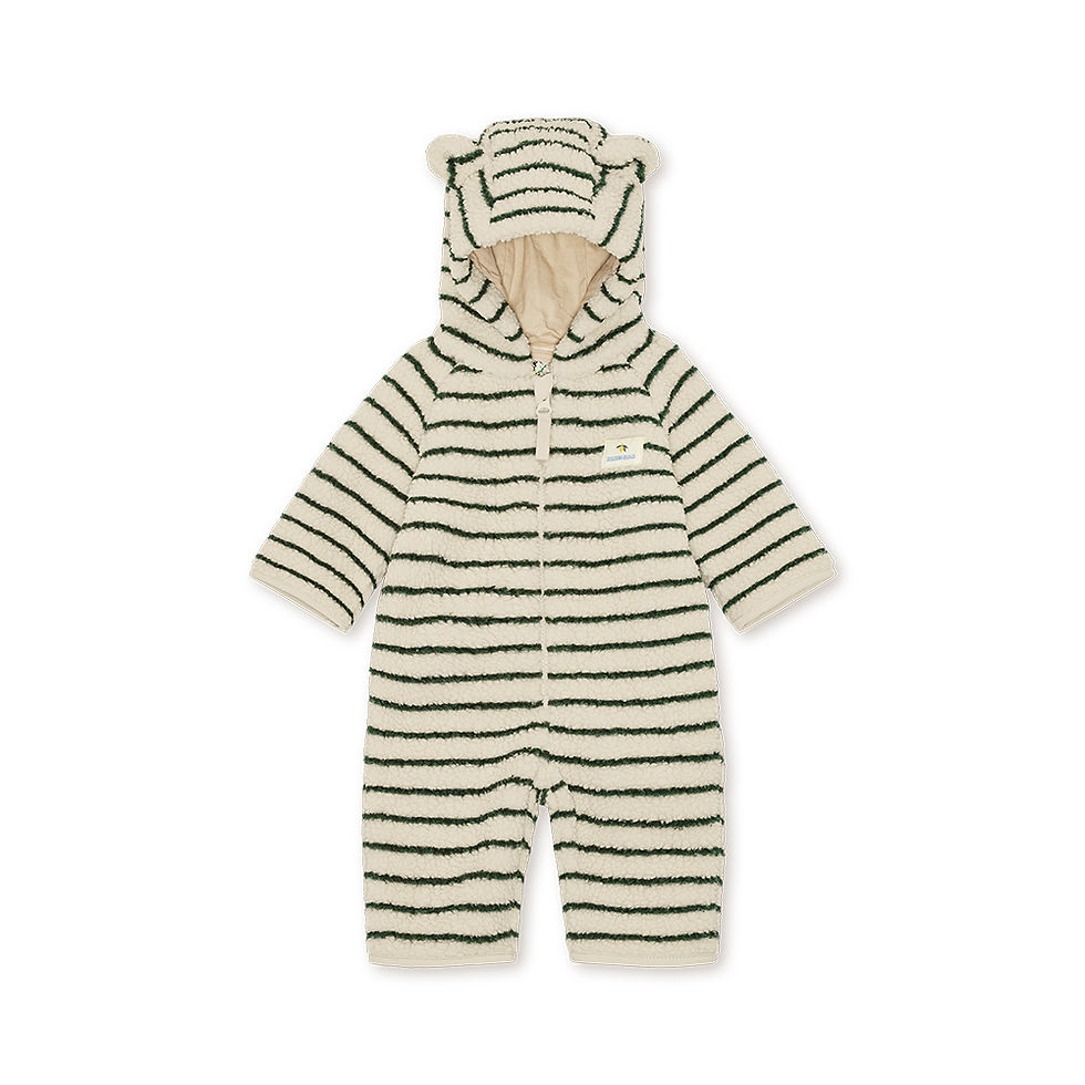 Thumbnail: KONGES SLØJD JODY TEDDY ONESIE GRS ERBA STRIPE