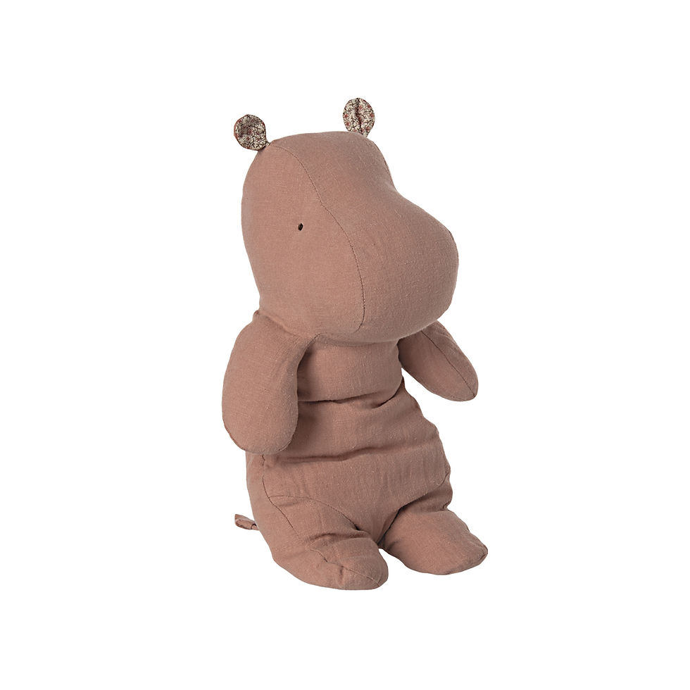 MAILEG SAFARI FRIENDS MEDIUM HIPPO OLD ROSE