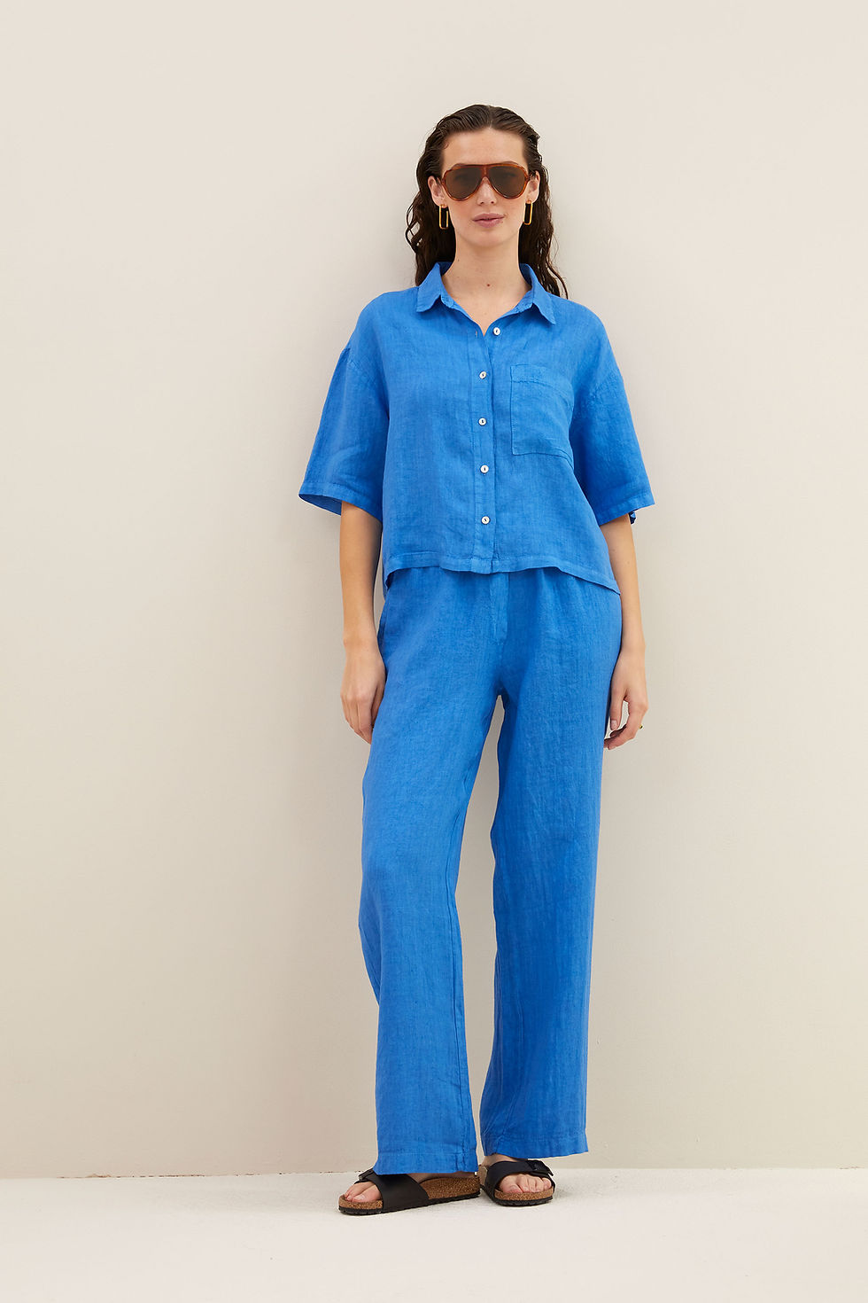 Thumbnail: BY-BAR CRIS LINEN BLOUSE