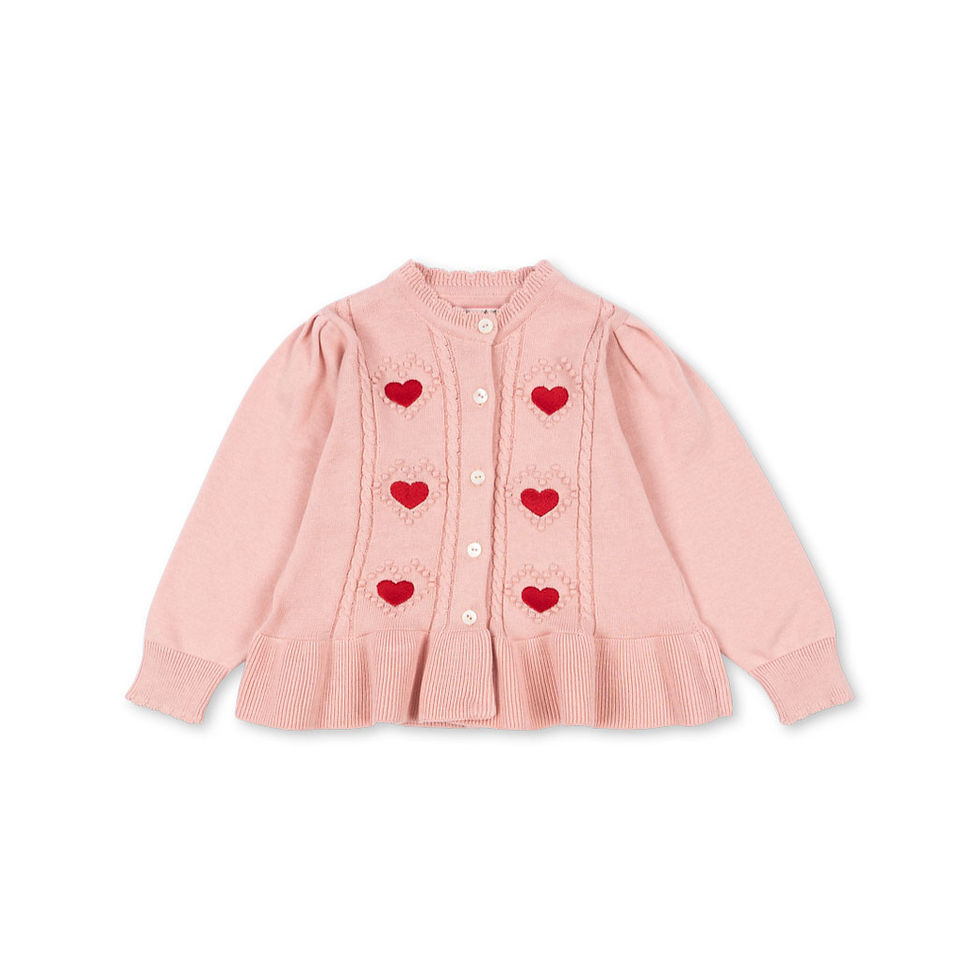 KONGES SLØJD SOLEIL CARDIGAN GOTS SILVER PINK