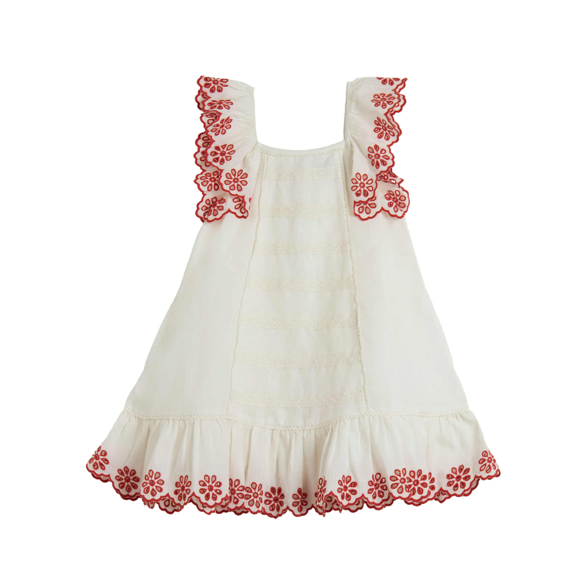 STELLA McCARTNEY KIDS SCALLOP TRIM DRESS IVORY