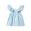 Thumbnail: COPENHAGEN COLORS DRESS WITH FRILL & EMBROIDERY LIGHT BLUE