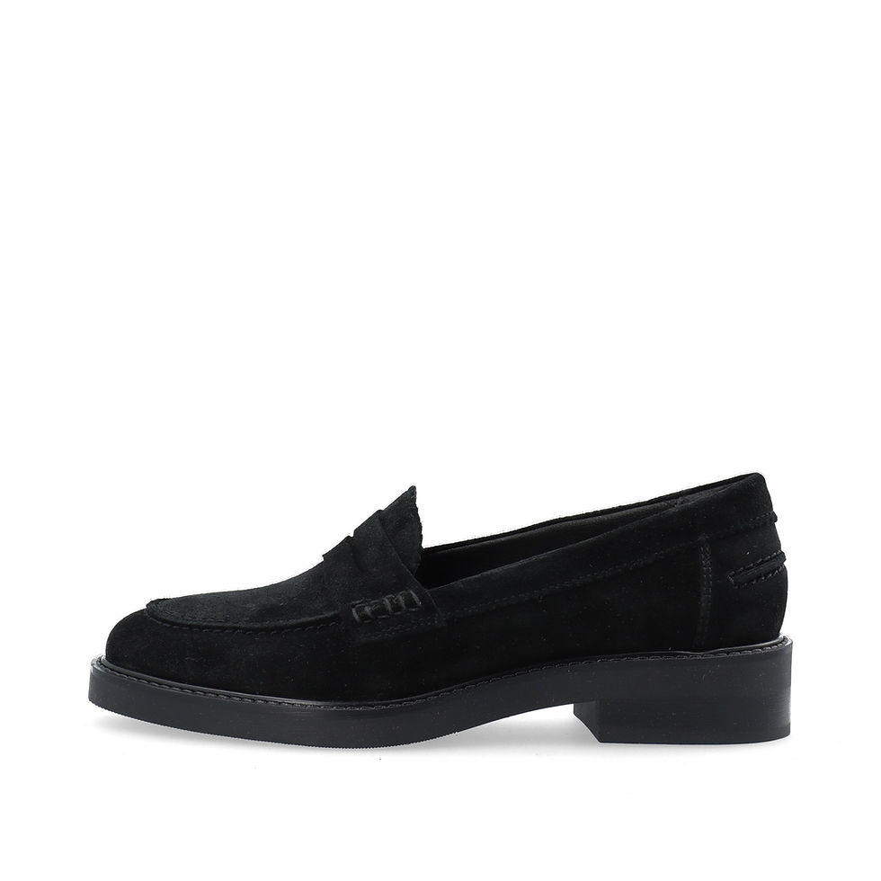Thumbnail: BIANCO BIAALMA PENNY LOAFERS SUEDE BLACK