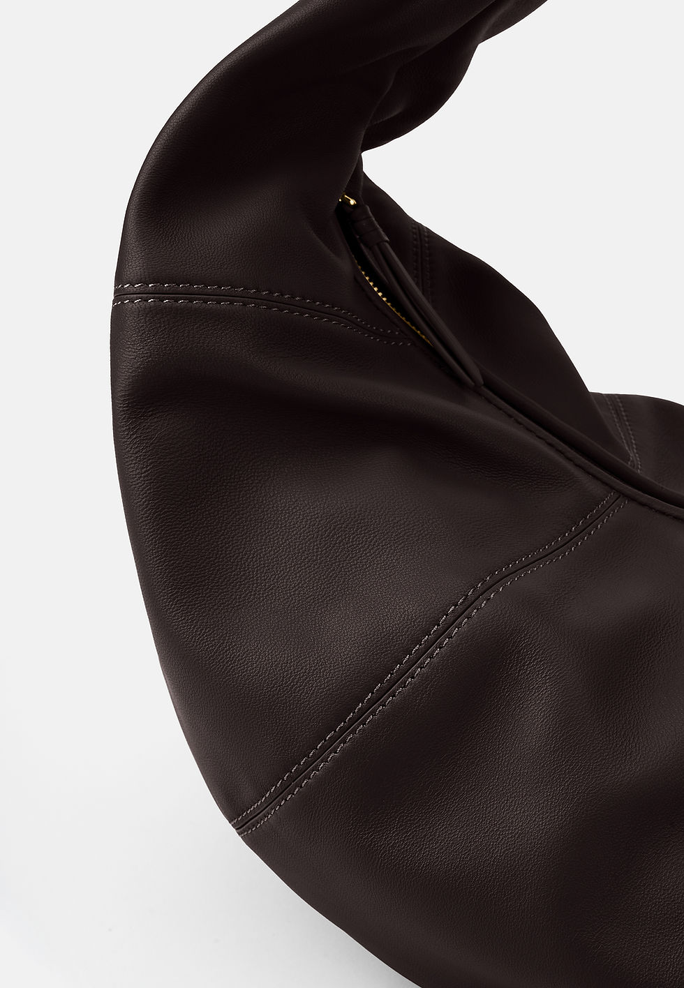 Thumbnail: LES VISIONNAIRES GRETA ICON SILKY BAG CHOCOLATE BROWN