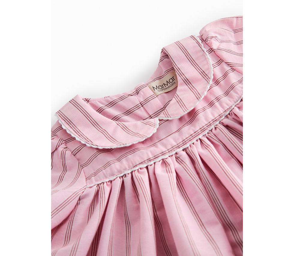 Thumbnail: MARMAR COPENHAGEN DULLA BABY DRESS BONBON PINK STRIPES
