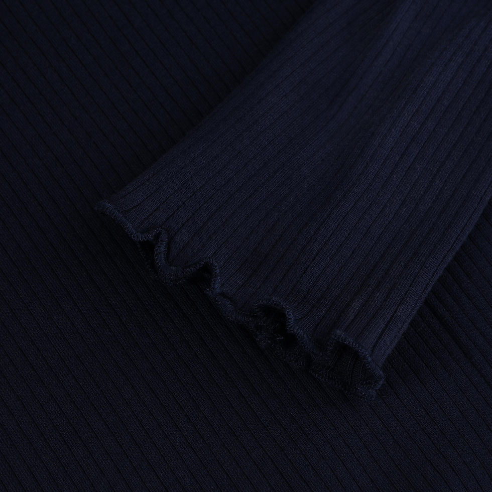Thumbnail: MINYMO T-SHIRT LS RIB DARK SAPPHIRE