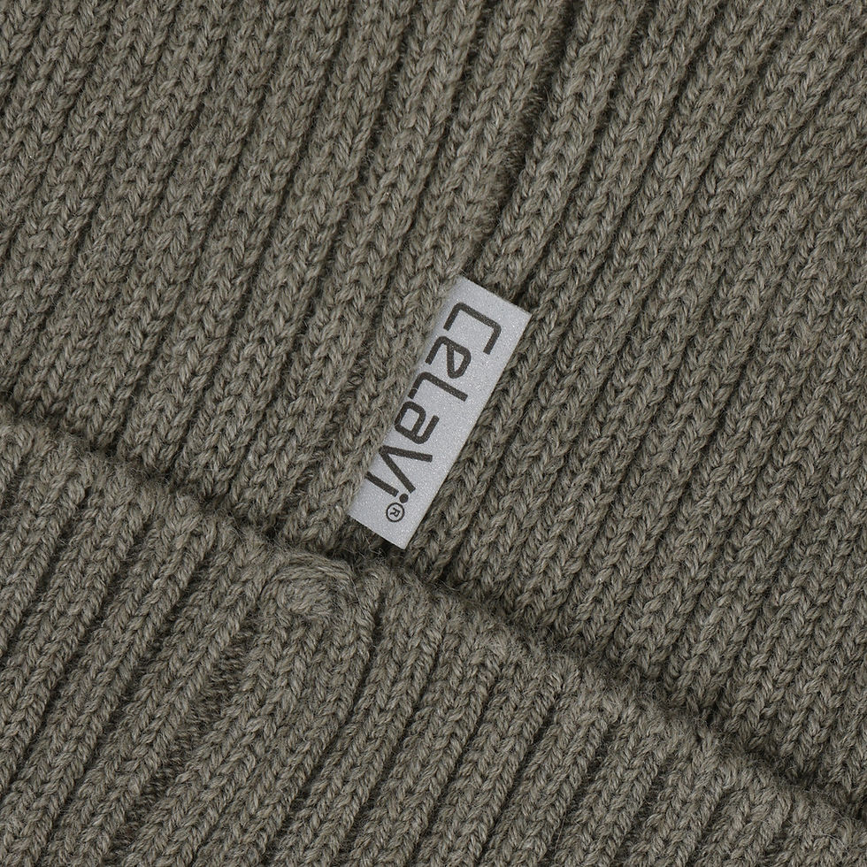 Thumbnail: CELAVI BEANIE KNITTED MULLED BASIL MELANGE