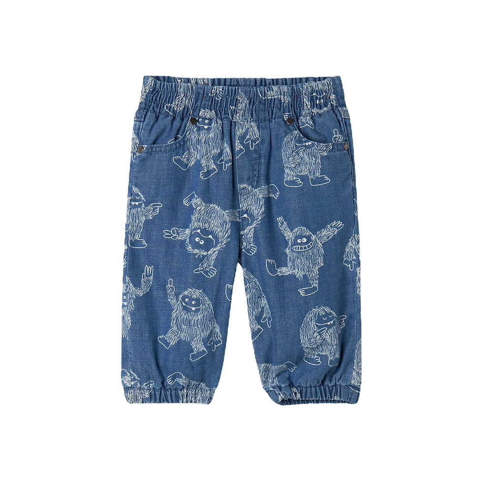 STELLA McCARTNEY KIDS BABY MONSTER PRINT JEANS