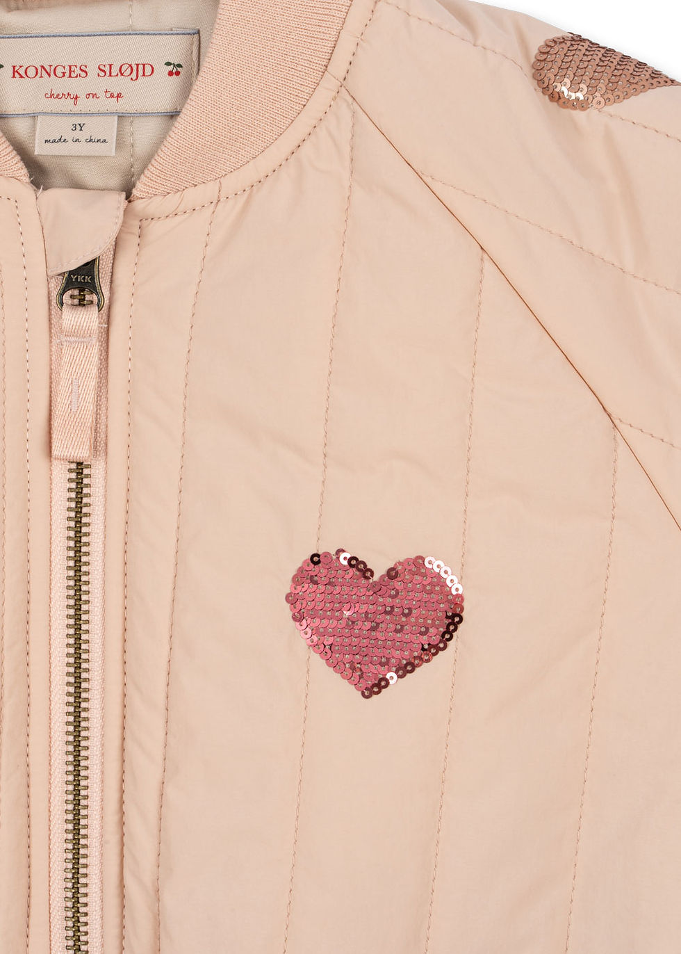 Thumbnail: KONGES SLØJD JUNO SEQUIN HEARTS BOMBER JACKET RAINBOW CAMEO ROSE