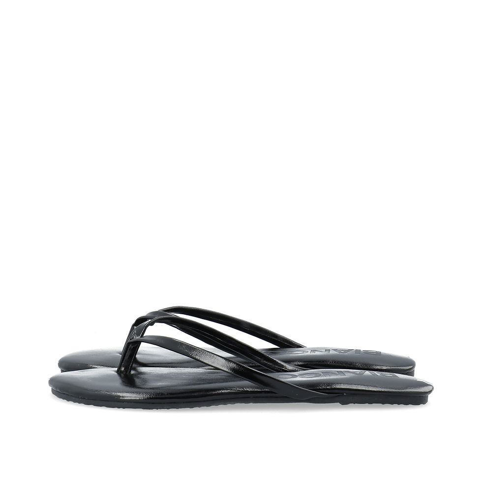 Thumbnail: BIANCO BIAMEXICO FLIP FLOP FAUX LEATHER BLACK