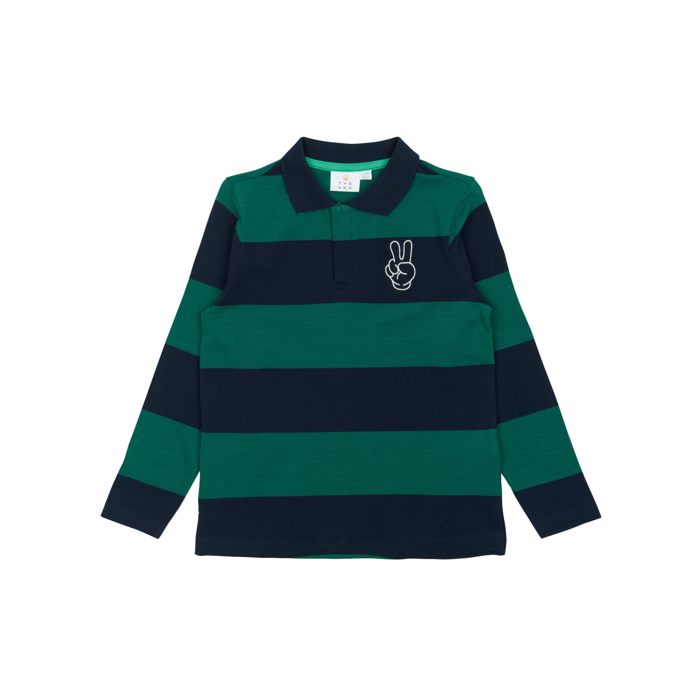 THE NEW TNPINO LS PIQUE POLO NAVY BLAZER STRIPED