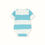 Thumbnail: TINY COTTONS CYAN STRIPES KNIT BODY