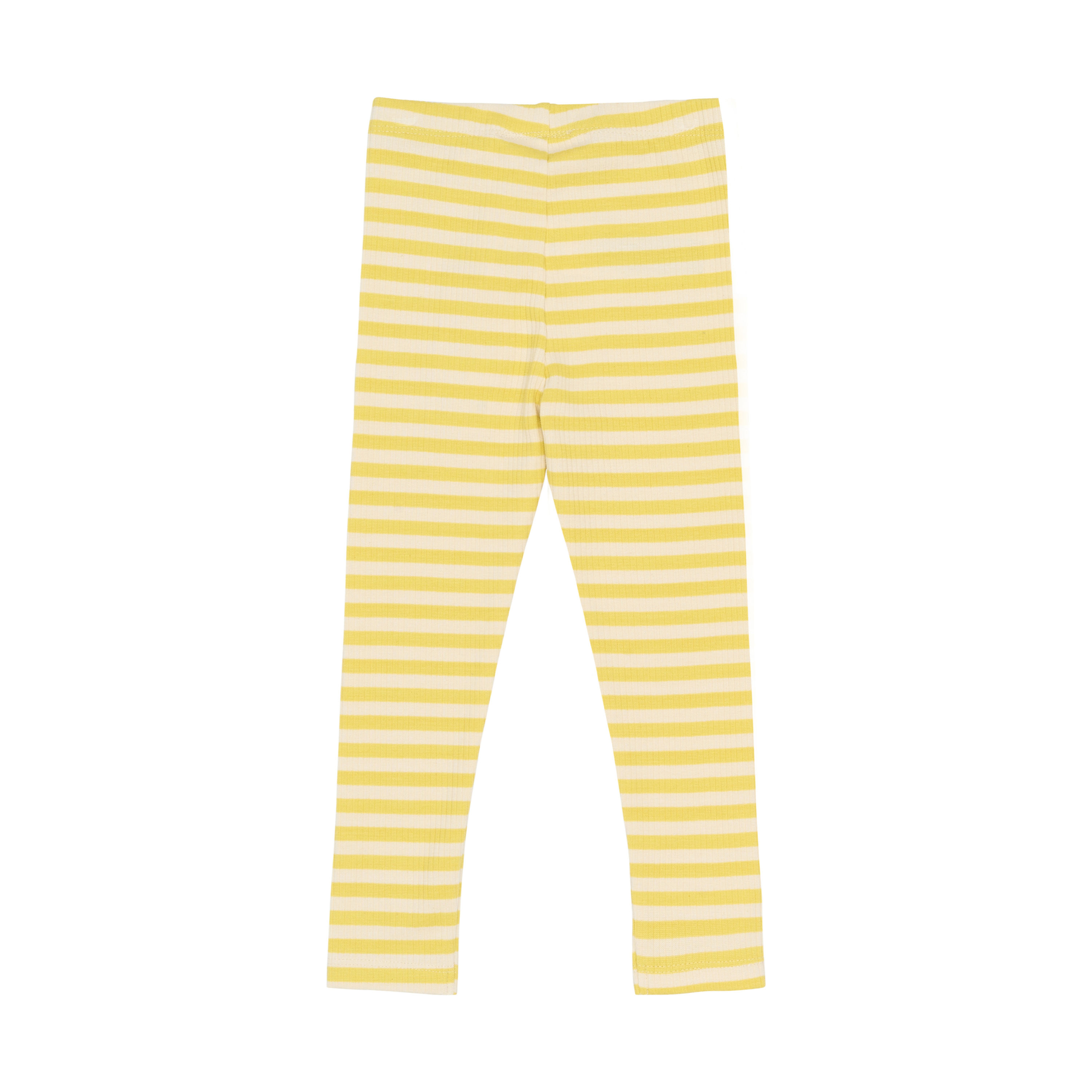 THE NEW SIBLINGS TNSTFRO RIB LEGGINGS DUSKY CITRON STRIPED