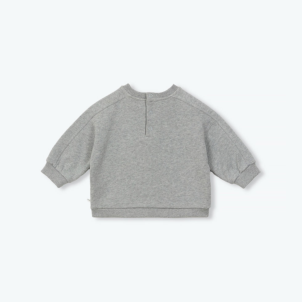Thumbnail: ARSÈNE ET LES PIPELETTES YES YES BABY SWEATSHIRT GRIS CHINE