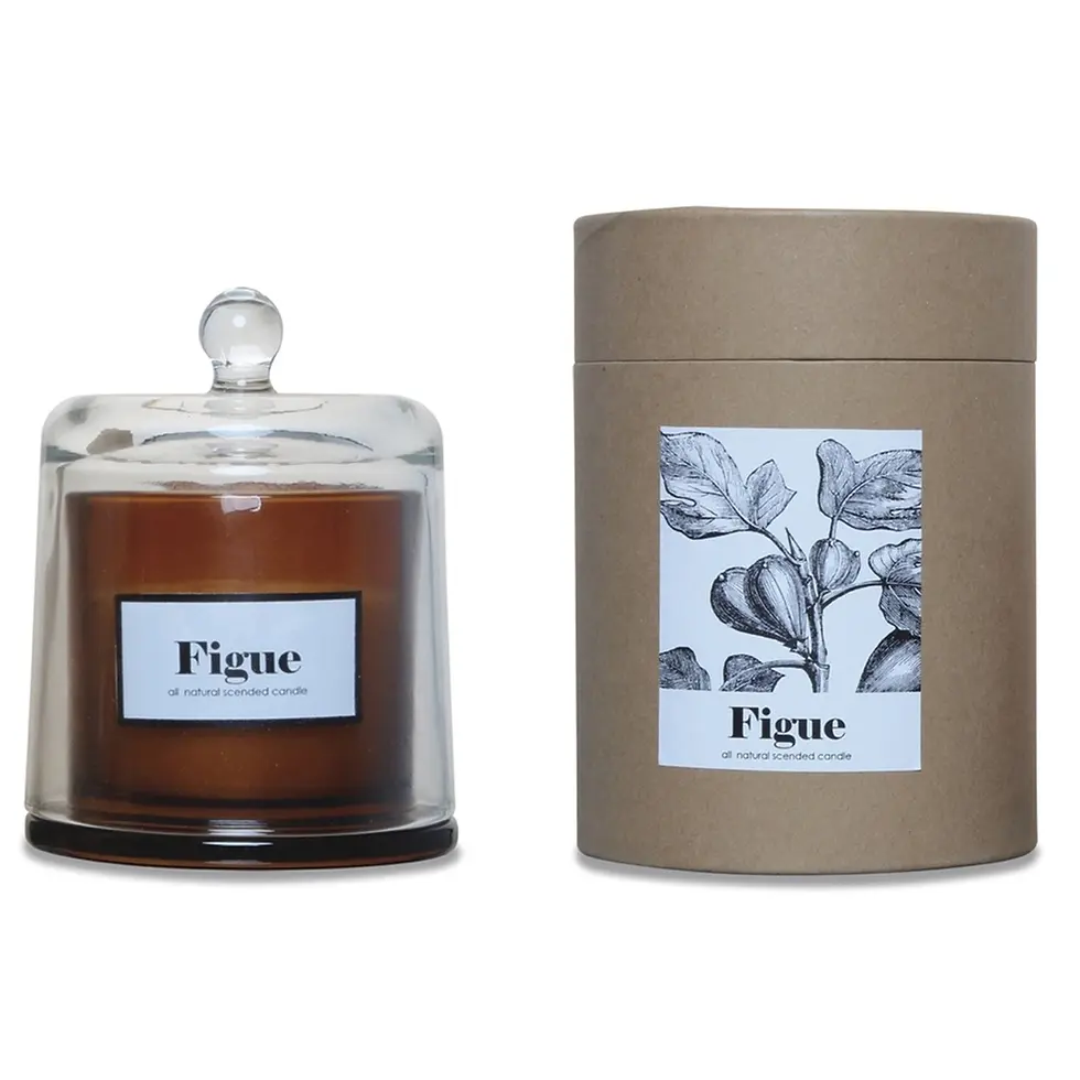 OBJET PARIS AMBER BELL CANDLE WOODY FIG