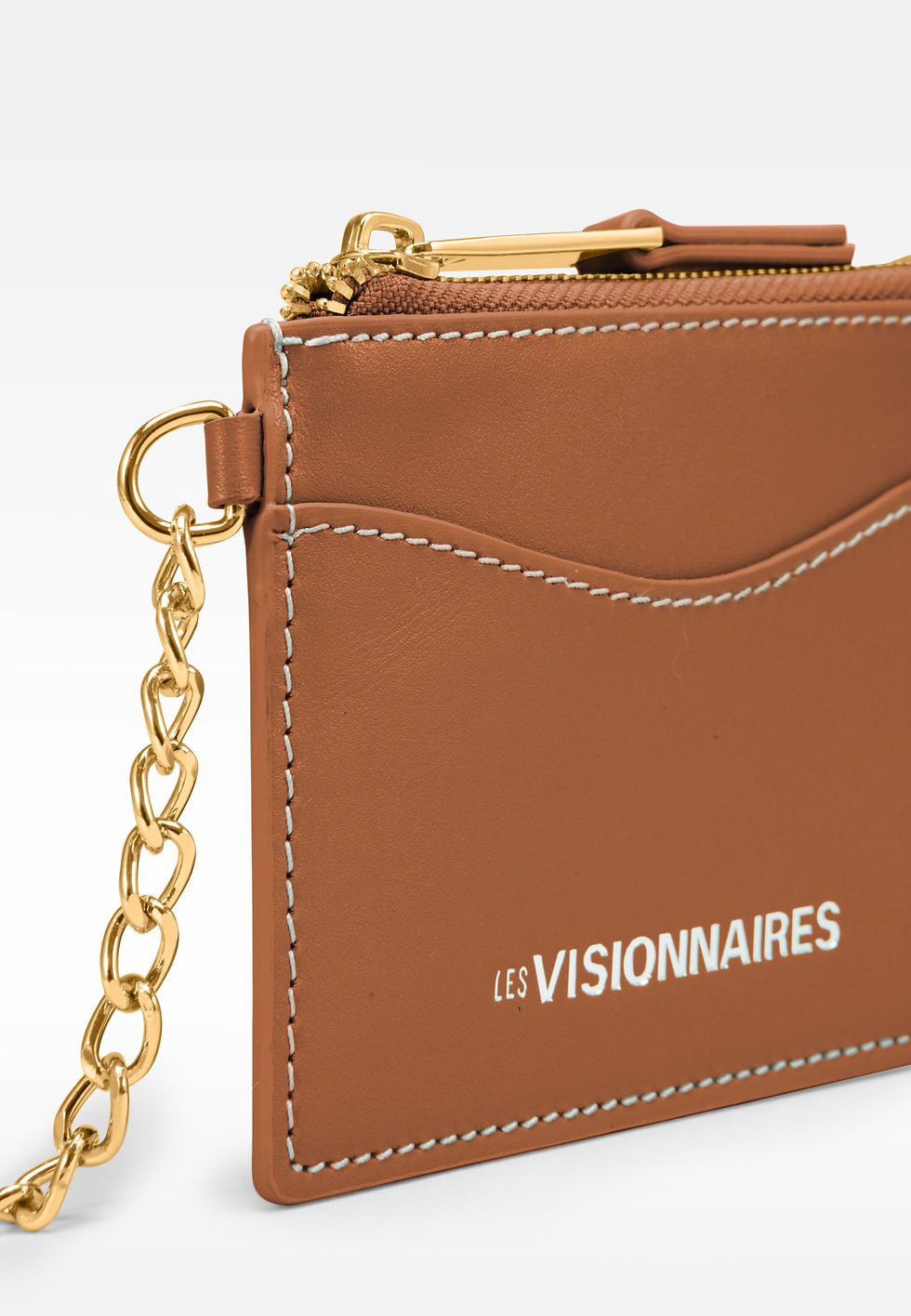 Thumbnail: LES VISIONNAIRES CLEMENCE SMOOTH CARD HOLDER COGNAC