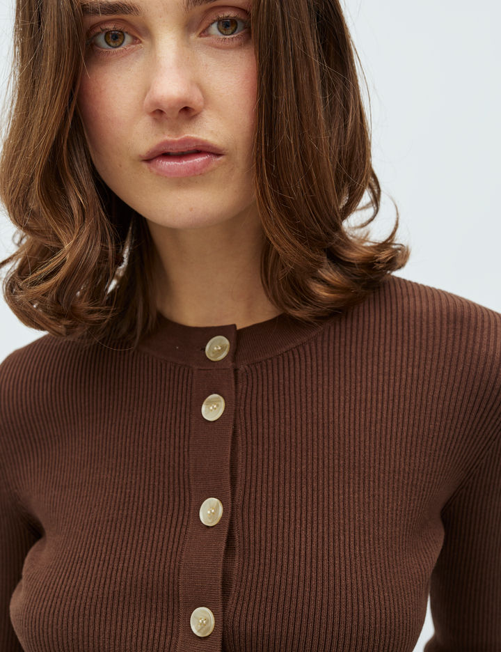 Thumbnail: MBYM ARIETTY-M CARDIGAN CHOCOLATE BROWN