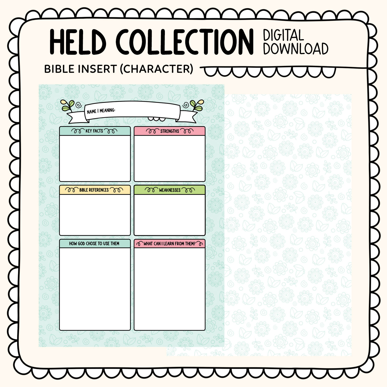 DIGITAL DOWNLOAD - HELD COLLECTION - BIBLE TIP IN SET (CHARACTER)