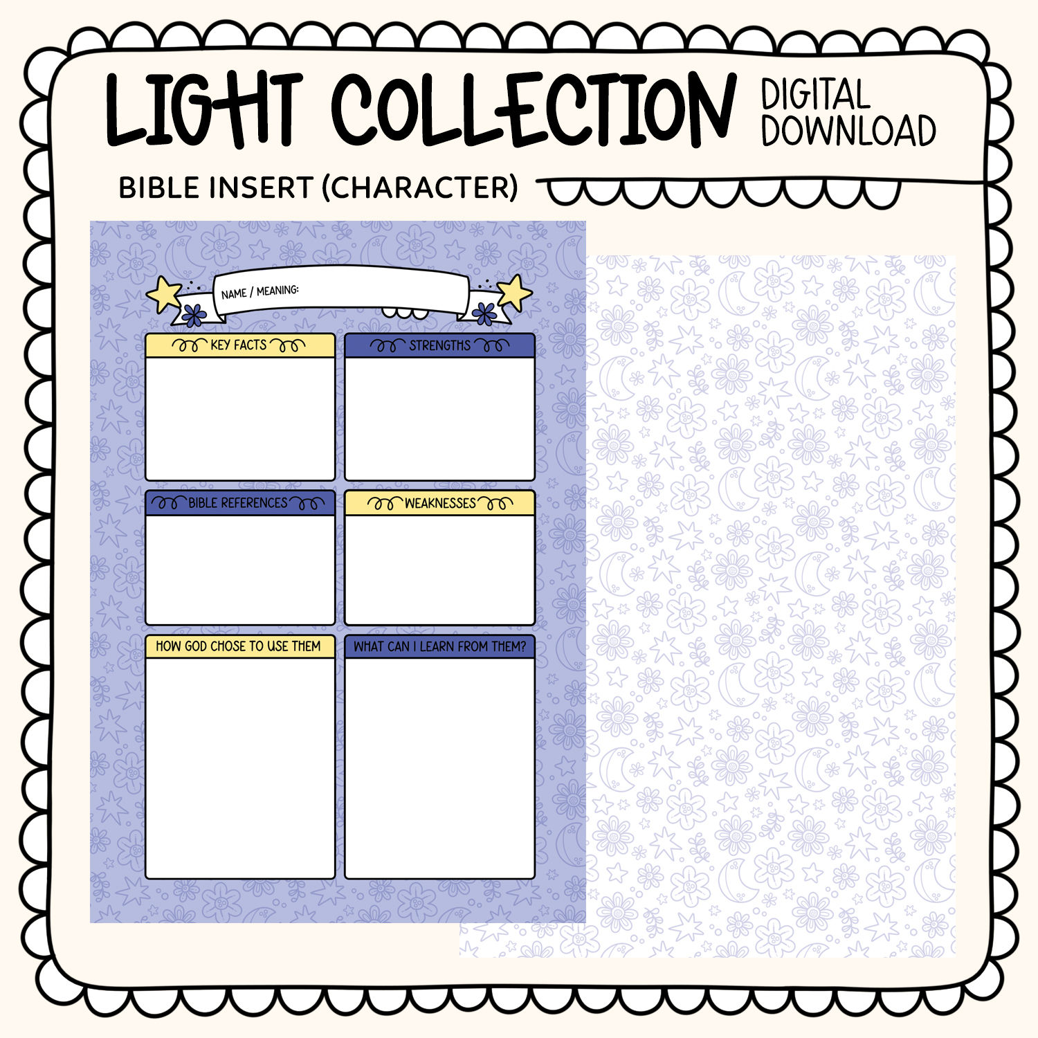 DIGITAL DOWNLOAD - LIGHT COLLECTION - BIBLE TIP IN SET (CHARACTER)